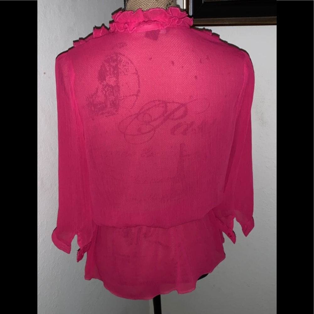 Pink Ruffle Blouse - Picture 3 of 3
